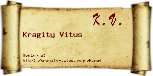 Kragity Vitus névjegykártya